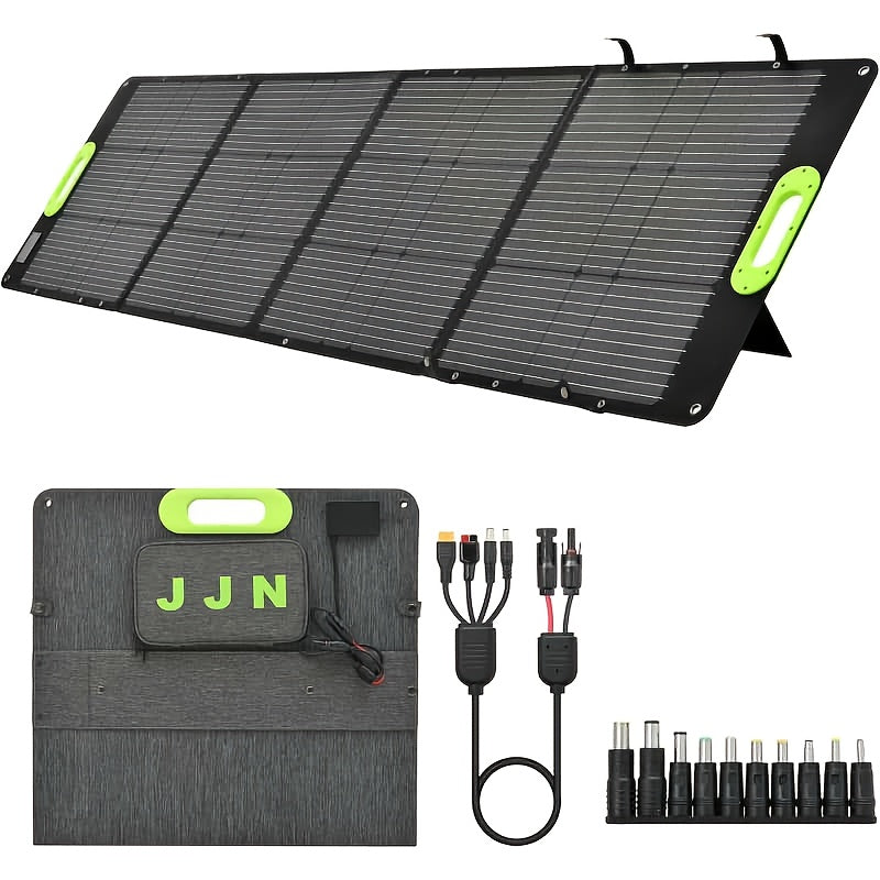 Portable Solar Panel, Portable Power Station Foldable Solar Panel, Built-in Charging Controller, with USB/TYPE-C/PD/QC 3.0, Waterproof for Outdoor Camping, RV Travel
