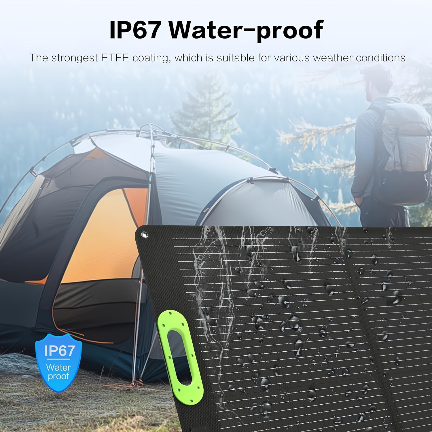 120W Solar Panel Charger with LED Indicator - High Efficiency Monocrystalline Solar Panel, Foldable Portable Solar Panel, USB Output, for Home, Camping, RV, Off-Grid - Compatible with Smartphones, Tablets, Power Banks, Chargers, Solar Phone Charger,
