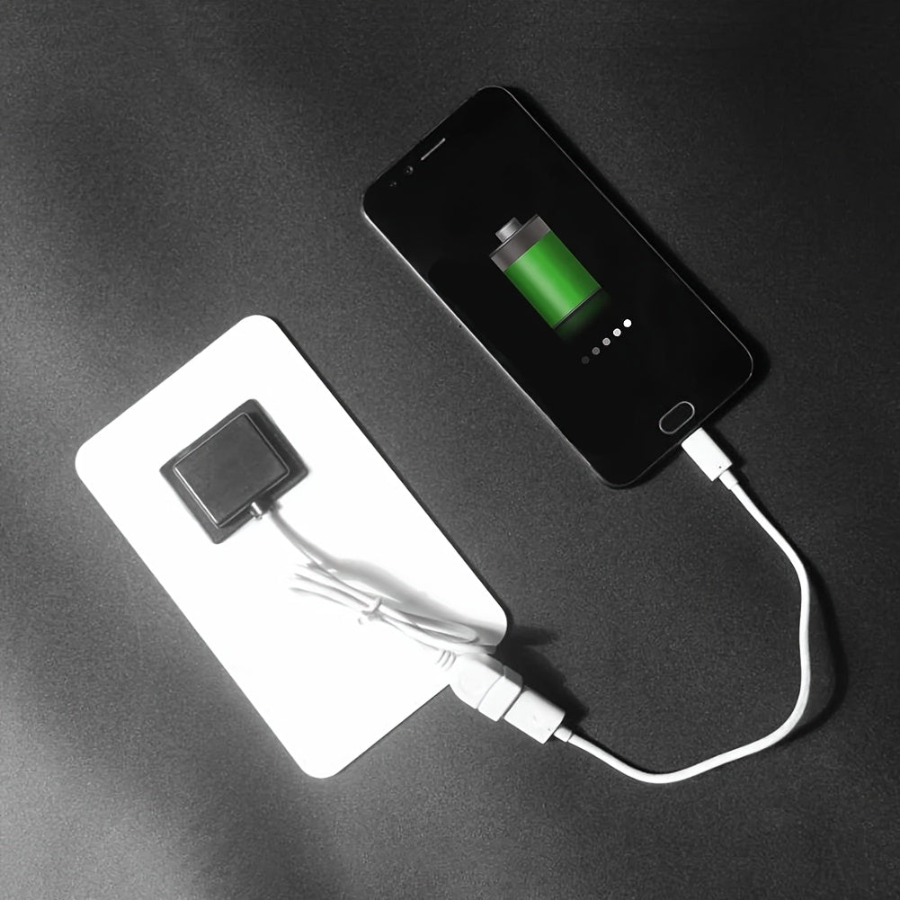 5V Portable Solar Panel 2W Monocrystalline High-Efficiency USB Fast Charger, High Quality & Dustproof - Compatible with Phones/Power Banks/Sport Cameras, Mini Lightweight Emergency Power Bank for Camping, Hiking & Outdoor Use