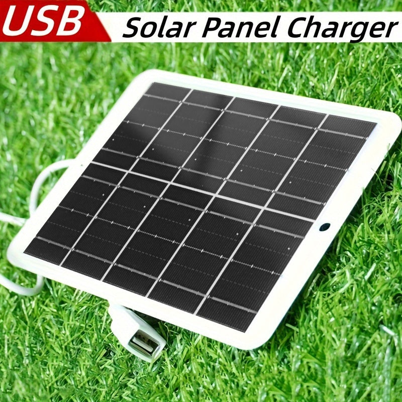 [Portable Solar Charger] Portable 3W 5V Monocrystalline Solar Panel Charger With USB Port | Compact Lightweight Design For Camping, Hiking, Travel - Solar Phone Charger, Camping Power Source, Cable With Connectors, Emergency Charging, Foldable Charging,