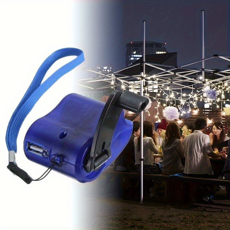 USB Rechargeable Hand Crank Charger, Portable Manual Power Supply Flashlight Generator & Phone Charger for Outdoor Hiking, Camping, Emergency Survival Situations