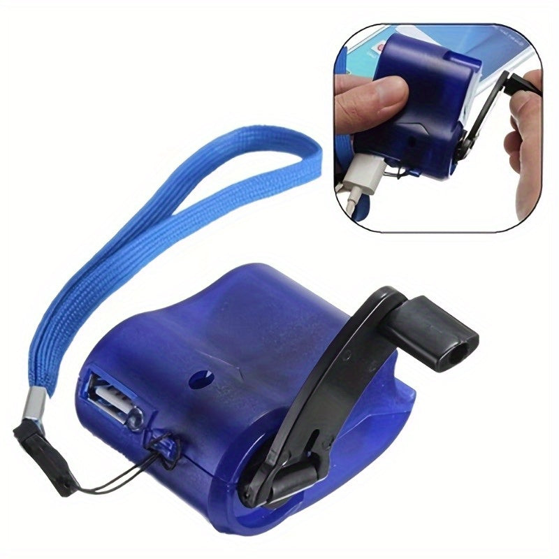 USB Rechargeable Hand Crank Charger, Portable Manual Power Supply Flashlight Generator & Phone Charger for Outdoor Hiking, Camping, Emergency Survival Situations