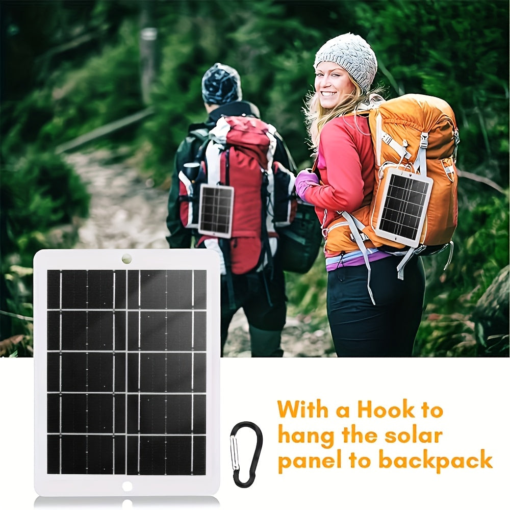 3W 5V Portable Solar Charger | Summer Outdoor Essential - Fast Charge For Portable Fans & Devices | Emergency Power Bank | Durable Thick Material | On-The-Go Charging Solution