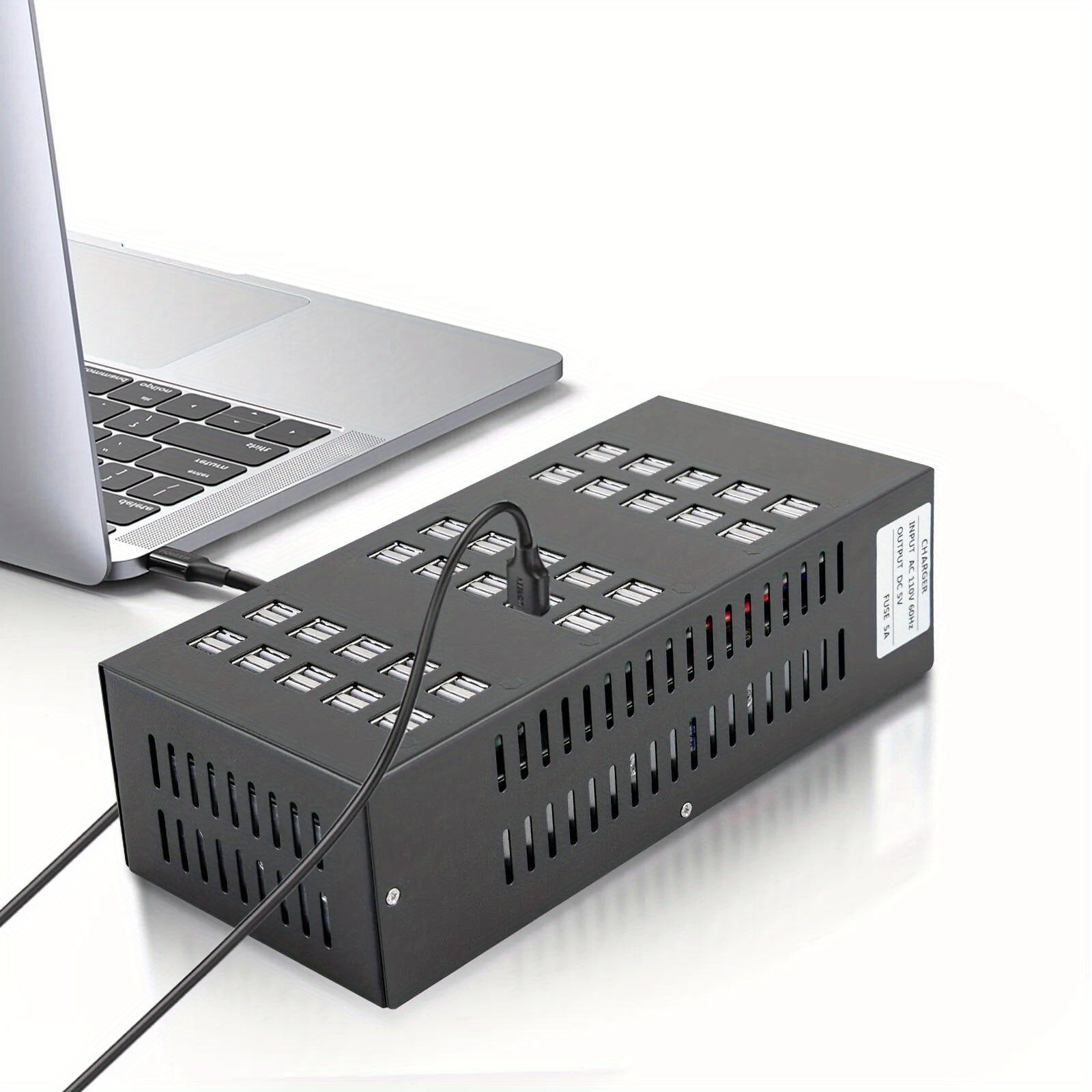 Powerful Charging Hub: 400W Multi 60-Port USB Charging Station for Desktop Cell Phone Charging and Organization