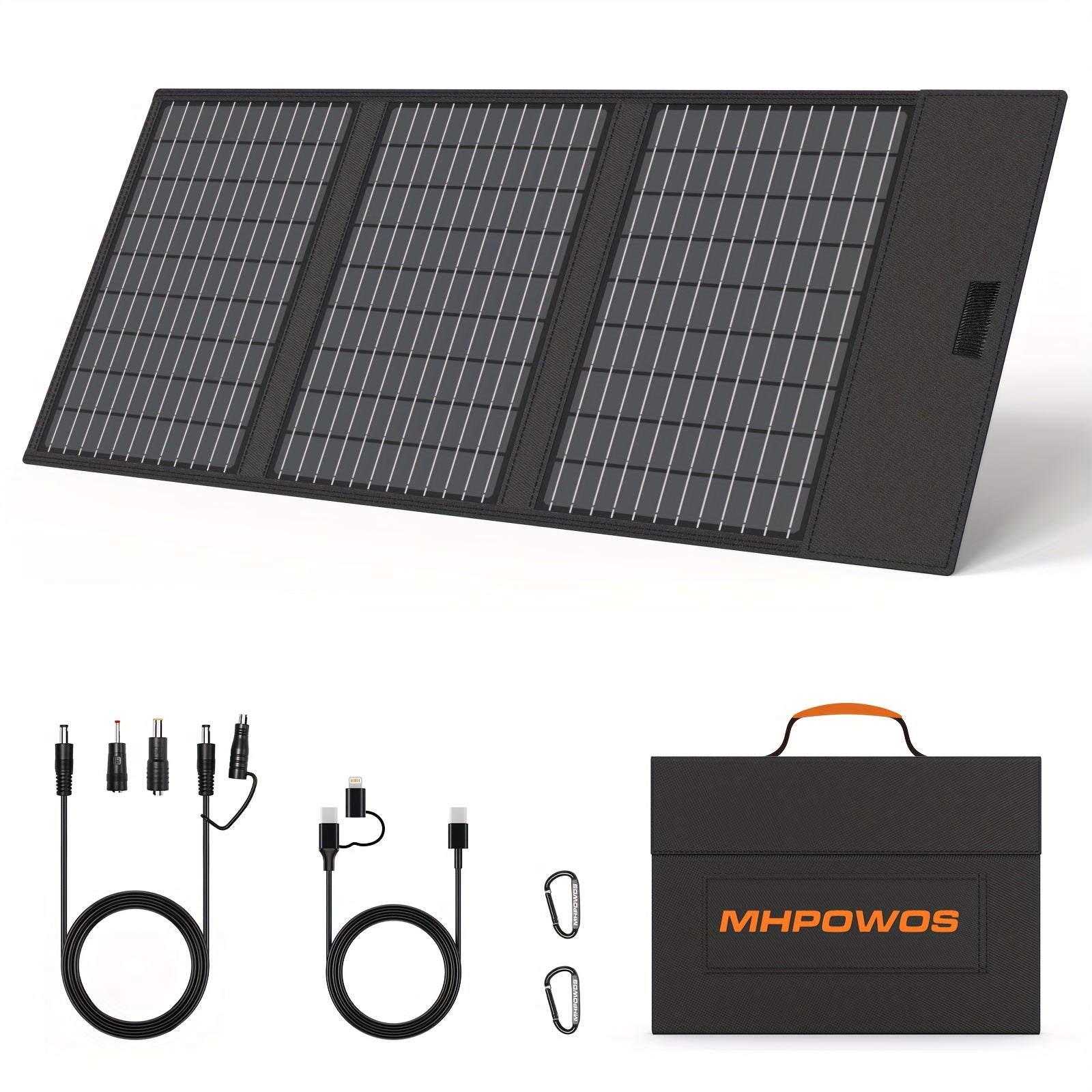 MHPOWOS 45W Solar Panel with Wide Compatibility - Portable Solar Charger for RV, Off-Grid, Outdoor Travel, Camping & Emergency Power, 36V Safe Operating Voltage, Durable Black Design, Solar Phone Charger, Rv Charging Station, Compact Design, Sturdy