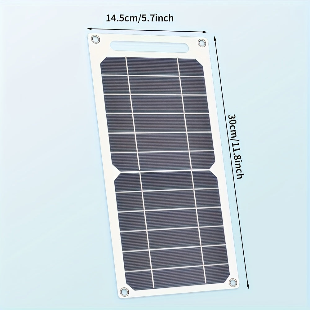 [High-performance conversion charging pad] Portable Solar Charging Panel - 5V USB Safety Voltage Regulator, 2 USB Ports with 2.5A Output, Lightweight for Outdoor Camping, Home Backup Power Supply, Power Bank, Flashlight, Fan, Solar Phone Charger, Foldable
