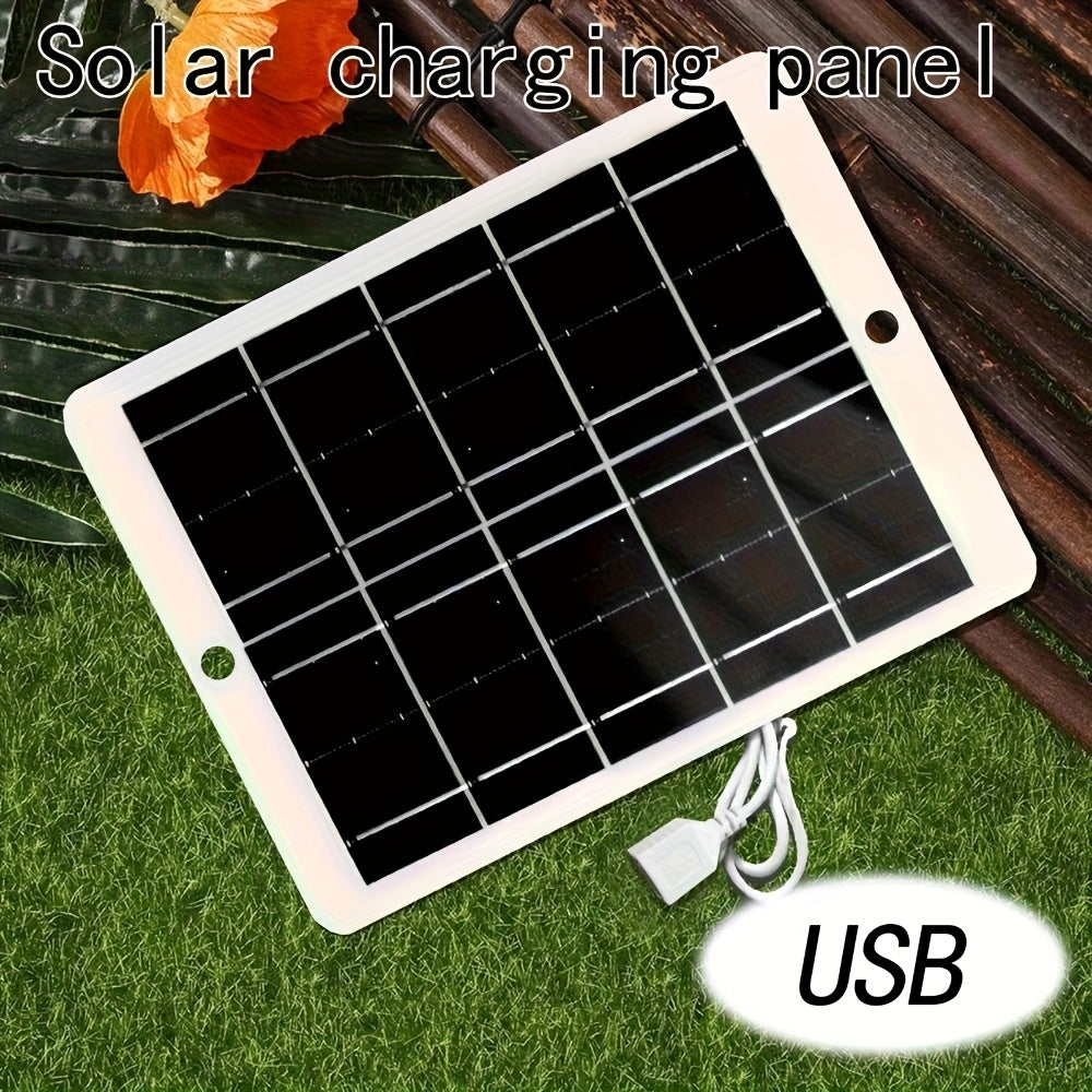 3W 5V Portable Solar Charger | Summer Outdoor Essential - Fast Charge For Portable Fans & Devices | Emergency Power Bank | Durable Thick Material | On-The-Go Charging Solution
