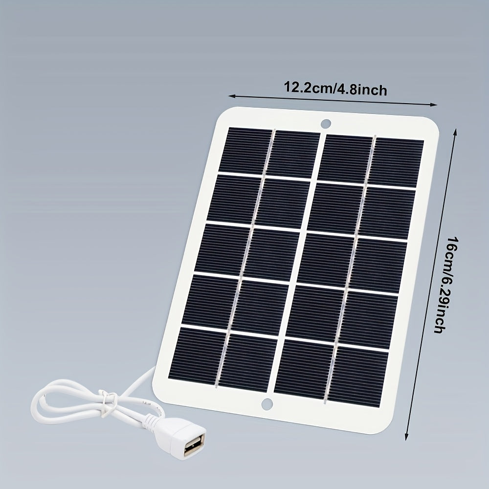 [High-performance conversion charging pad] Portable Solar Charging Panel - 5V USB Safety Voltage Regulator, 2 USB Ports with 2.5A Output, Lightweight for Outdoor Camping, Home Backup Power Supply, Power Bank, Flashlight, Fan, Solar Phone Charger, Foldable