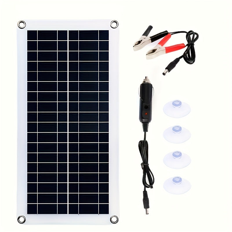 2pcs 12V 18V Portable Solar Panel Kit - Efficient USB Charging Interface With Built In Controller, Suitable For Mobile Phones, Motorhomes, Cars, And Outdoor Use - Durable Solar Cells Designed For Reliable Power Generation, Suitable For Outdoor Emergency