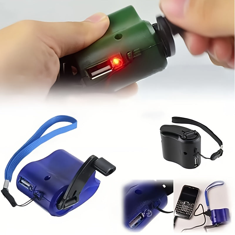 Hand Crank Emergency Phone Charger - Portable USB Power Generator for Outdoor Survival & Camping