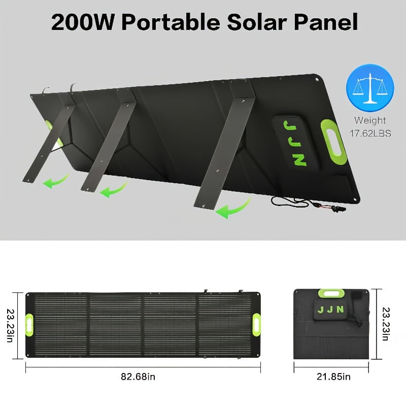 Portable Solar Panel, Portable Power Station Foldable Solar Panel, Built-in Charging Controller, with USB/TYPE-C/PD/QC 3.0, Waterproof for Outdoor Camping, RV Travel