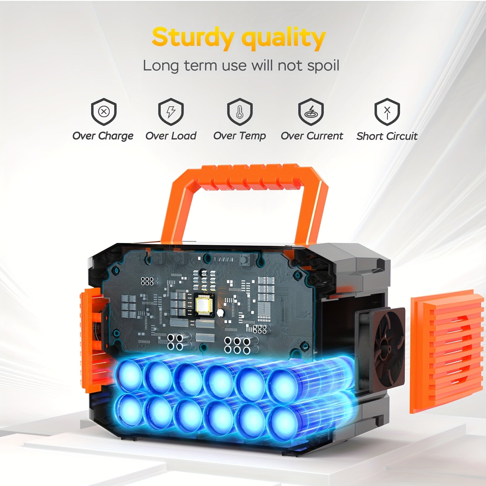 150W/300W Portable Camping Power Station 88.8Wh/111Wh/240Wh with 30WSolar Panel, 2*AC/USB-C PD/USB QC3.0/DC Output, LED Emergency Light, 18650 Lithium Battery, Fast Charge, 110V, US Plug, for Outdoor Camping, RV Traveling, Emergencies, Christmas Gift,