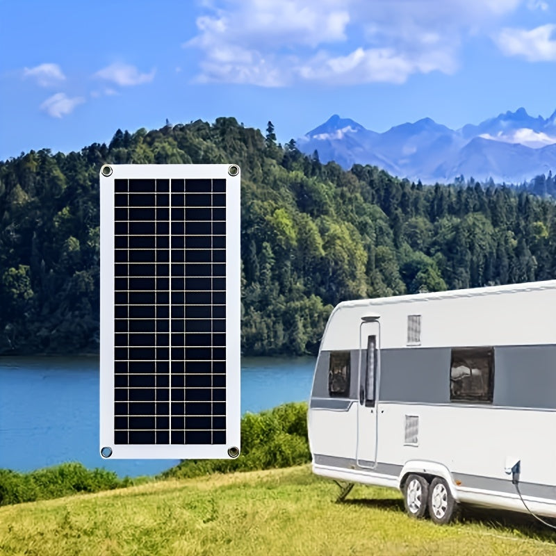2pcs 12V 18V Portable Solar Panel Kit - Efficient USB Charging Interface With Built In Controller, Suitable For Mobile Phones, Motorhomes, Cars, And Outdoor Use - Durable Solar Cells Designed For Reliable Power Generation, Suitable For Outdoor Emergency