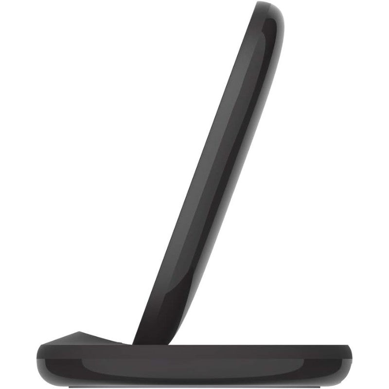 Belkin Quick Charge Wireless Charging Stand 15W Qi Certified Charger Stand for iPhone Galaxy Pixel More Charge While Listening to Music Video Streaming Video Calling Black 2 Pack No PSU
