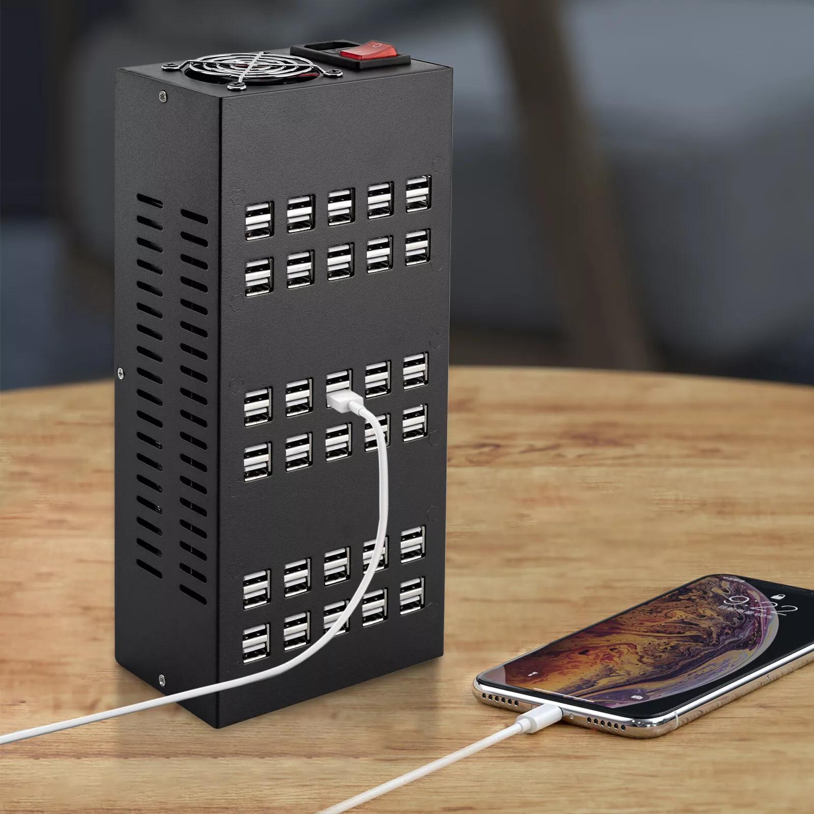 Powerful Charging Hub: 400W Multi 60-Port USB Charging Station for Desktop Cell Phone Charging and Organization