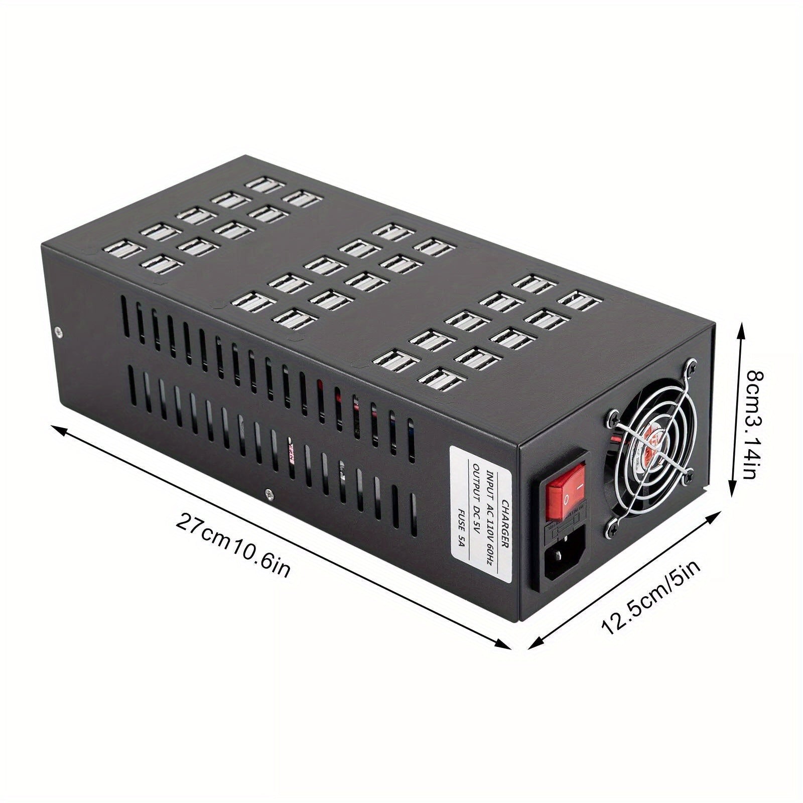 Powerful Charging Hub: 400W Multi 60-Port USB Charging Station for Desktop Cell Phone Charging and Organization
