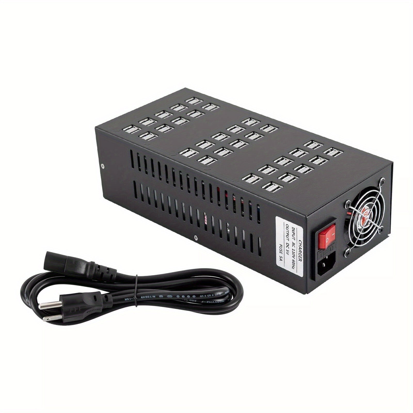 Powerful Charging Hub: 400W Multi 60-Port USB Charging Station for Desktop Cell Phone Charging and Organization