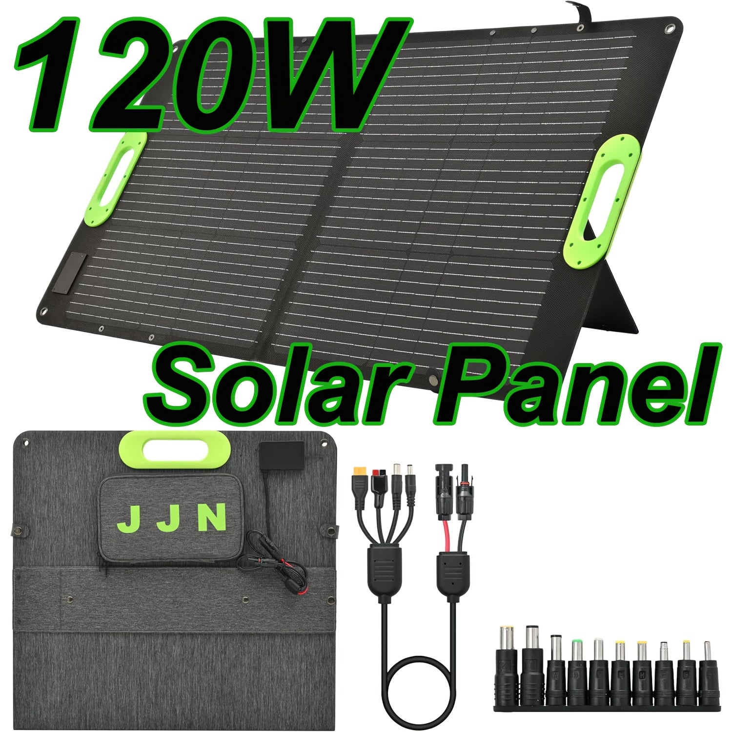 120W Solar Panel Charger with LED Indicator - High Efficiency Monocrystalline Solar Panel, Foldable Portable Solar Panel, USB Output, for Home, Camping, RV, Off-Grid - Compatible with Smartphones, Tablets, Power Banks, Chargers, Solar Phone Charger,
