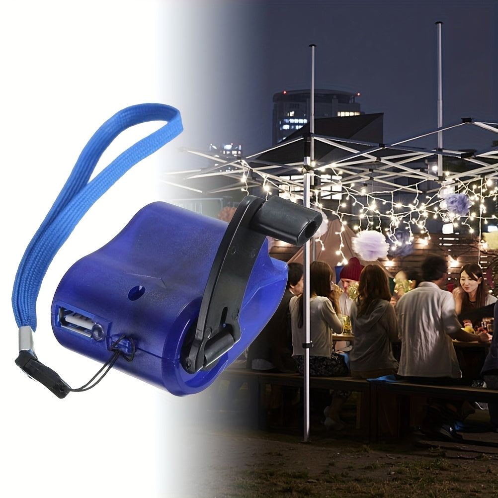 USB Rechargeable Hand Crank Charger, Portable Manual Power Supply Flashlight Generator & Phone Charger for Outdoor Hiking, Camping, Emergency Survival Situations