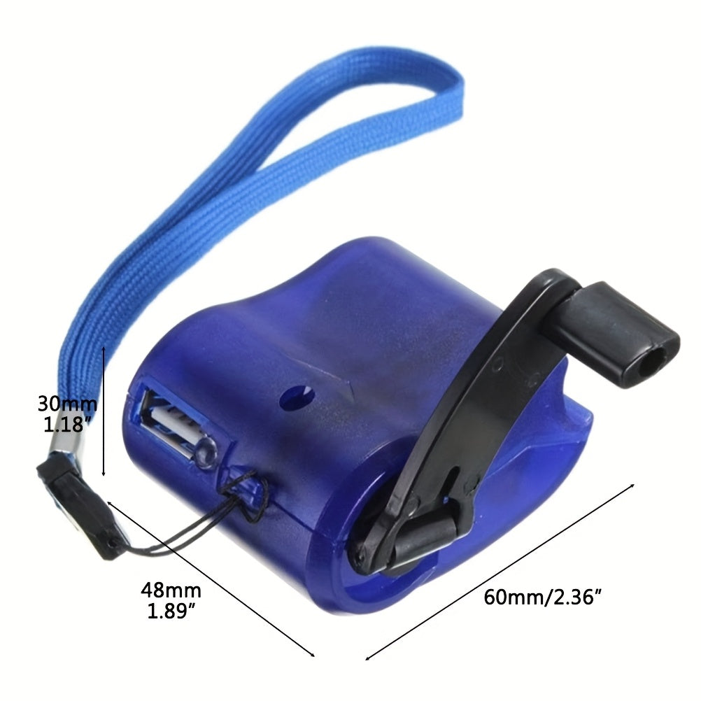 USB Rechargeable Hand Crank Charger, Portable Manual Power Supply Flashlight Generator & Phone Charger for Outdoor Hiking, Camping, Emergency Survival Situations