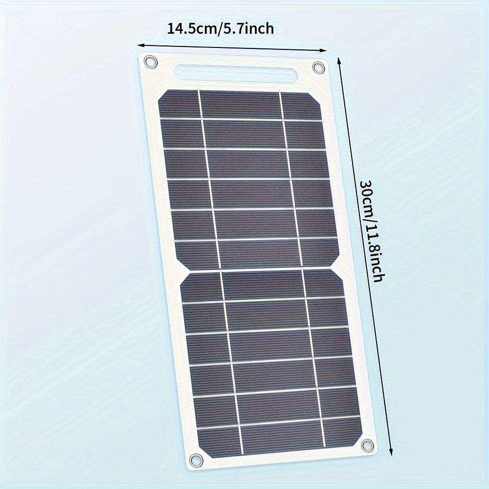[High-performance conversion charging pad] Portable Solar Charging Panel - 5V USB Safety Voltage Regulator, 2 USB Ports with 2.5A Output, Lightweight for Outdoor Camping, Home Backup Power Supply, Power Bank, Flashlight, Fan, Solar Phone Charger, Foldable
