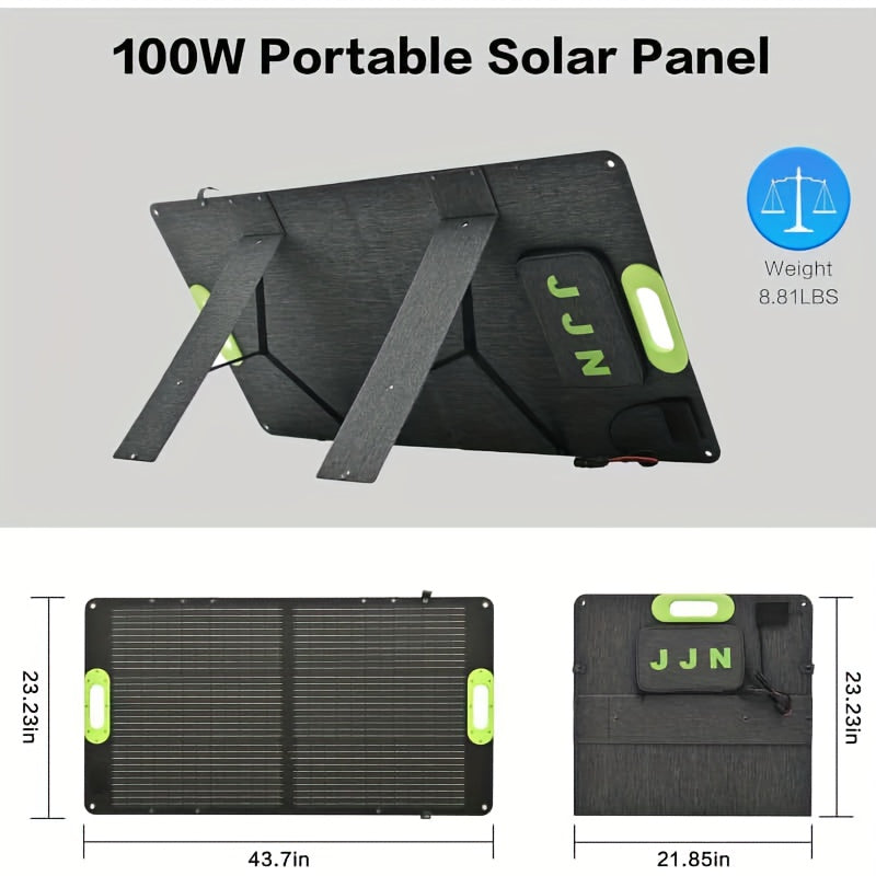 Portable Solar Panel, Portable Power Station Foldable Solar Panel, Built-in Charging Controller, with USB/TYPE-C/PD/QC 3.0, Waterproof for Outdoor Camping, RV Travel