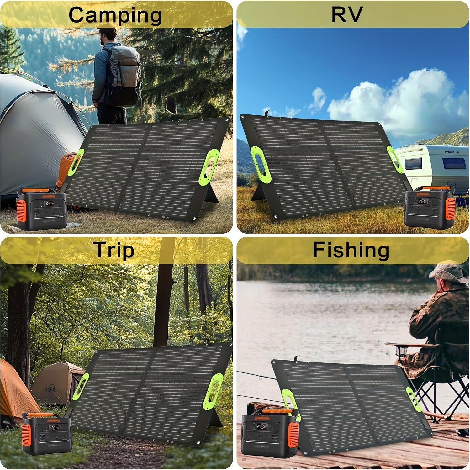 120W Solar Panel Charger with LED Indicator - High Efficiency Monocrystalline Solar Panel, Foldable Portable Solar Panel, USB Output, for Home, Camping, RV, Off-Grid - Compatible with Smartphones, Tablets, Power Banks, Chargers, Solar Phone Charger,