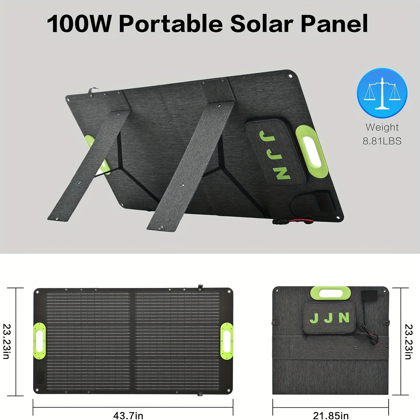 120W Solar Panel Charger with LED Indicator - High Efficiency Monocrystalline Solar Panel, Foldable Portable Solar Panel, USB Output, for Home, Camping, RV, Off-Grid - Compatible with Smartphones, Tablets, Power Banks, Chargers, Solar Phone Charger,